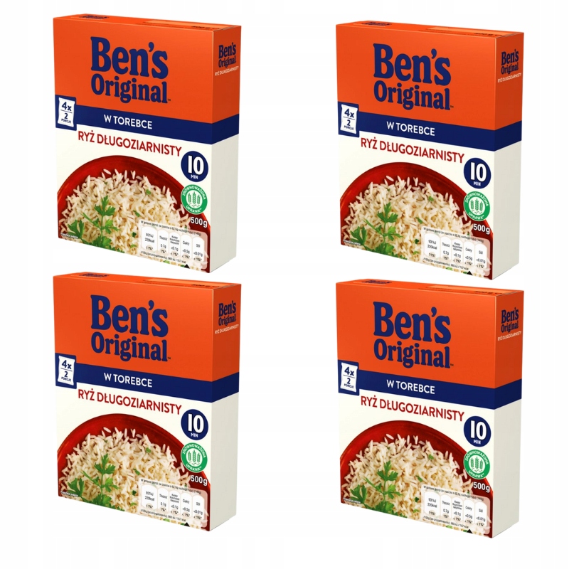 Levně 4 x Dlouhozrnná rýže v sáčcích 500 g Ben's Original bez lepku