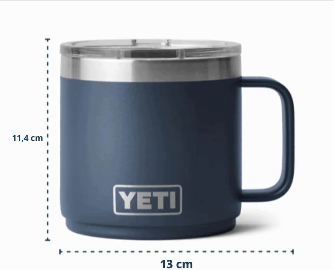 Yeti Rambler 14 oz (414 ml) Kubek Termiczny Stalowy z Uchwytem i Pokrywką