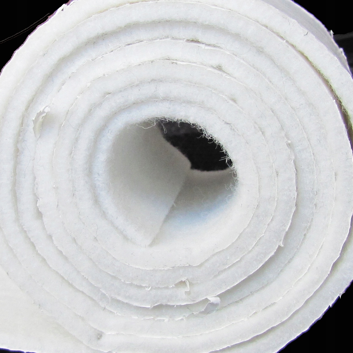 Pas filcu 3mm z klejem, 160x10cm biały