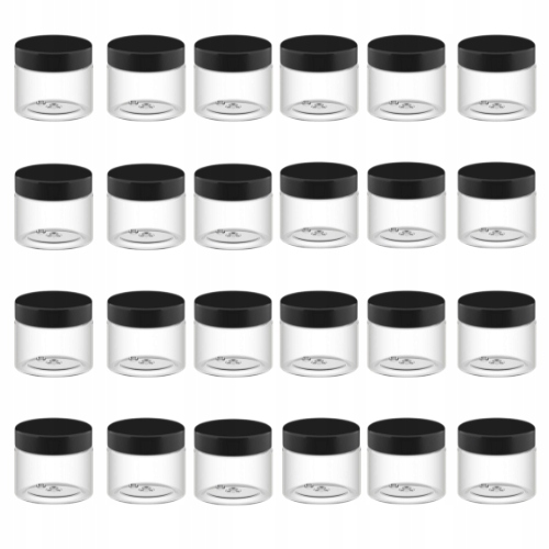 24 x Słoik z nakrętką uszczelniającą, PET, 50ml