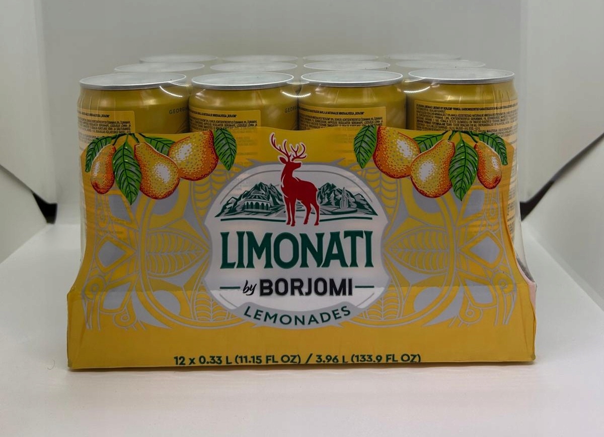 Borjomi Limonati Hruška 330 ml plechovka x12