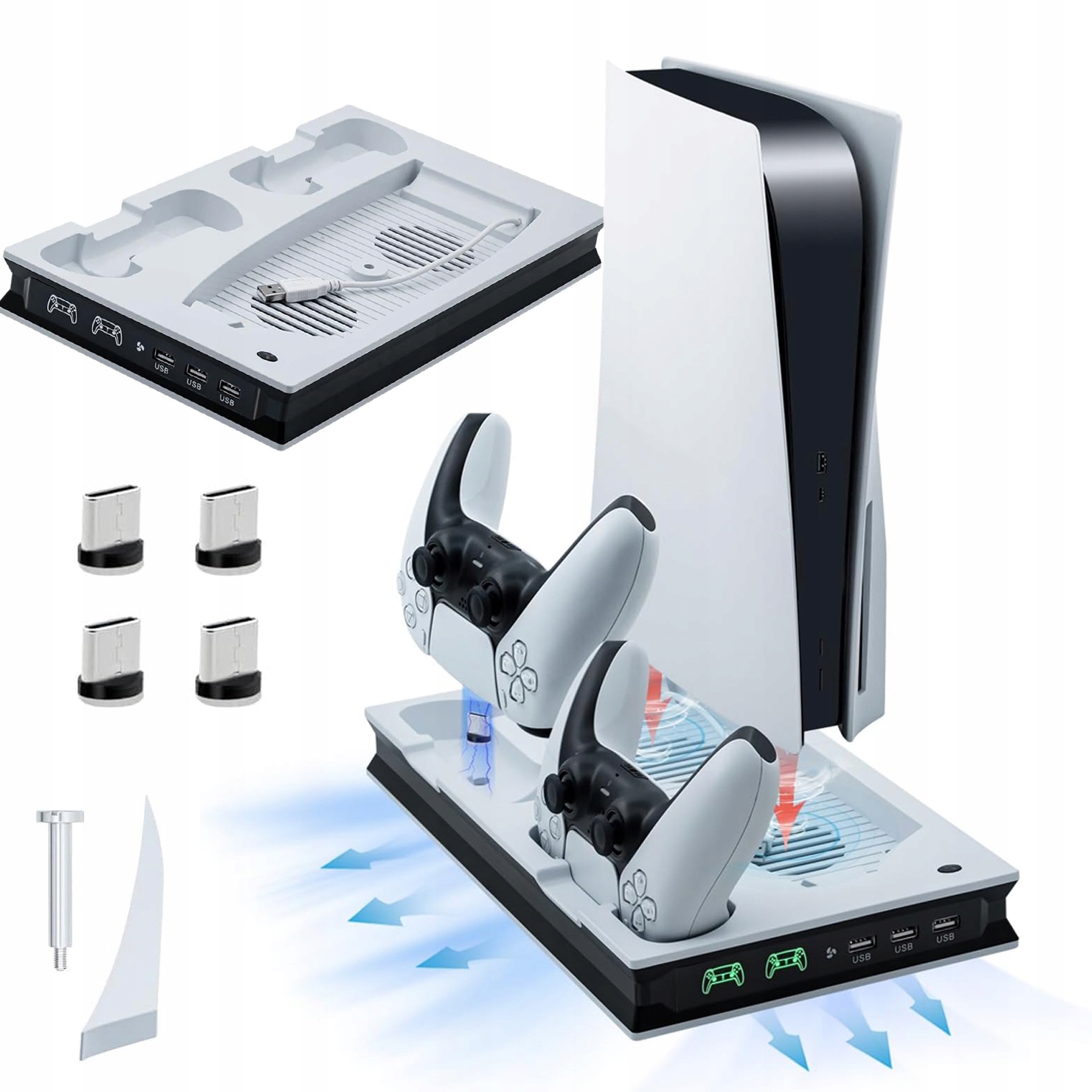 Ładowarka Pady Podstawka Chłodząca Stacja Dla PS5