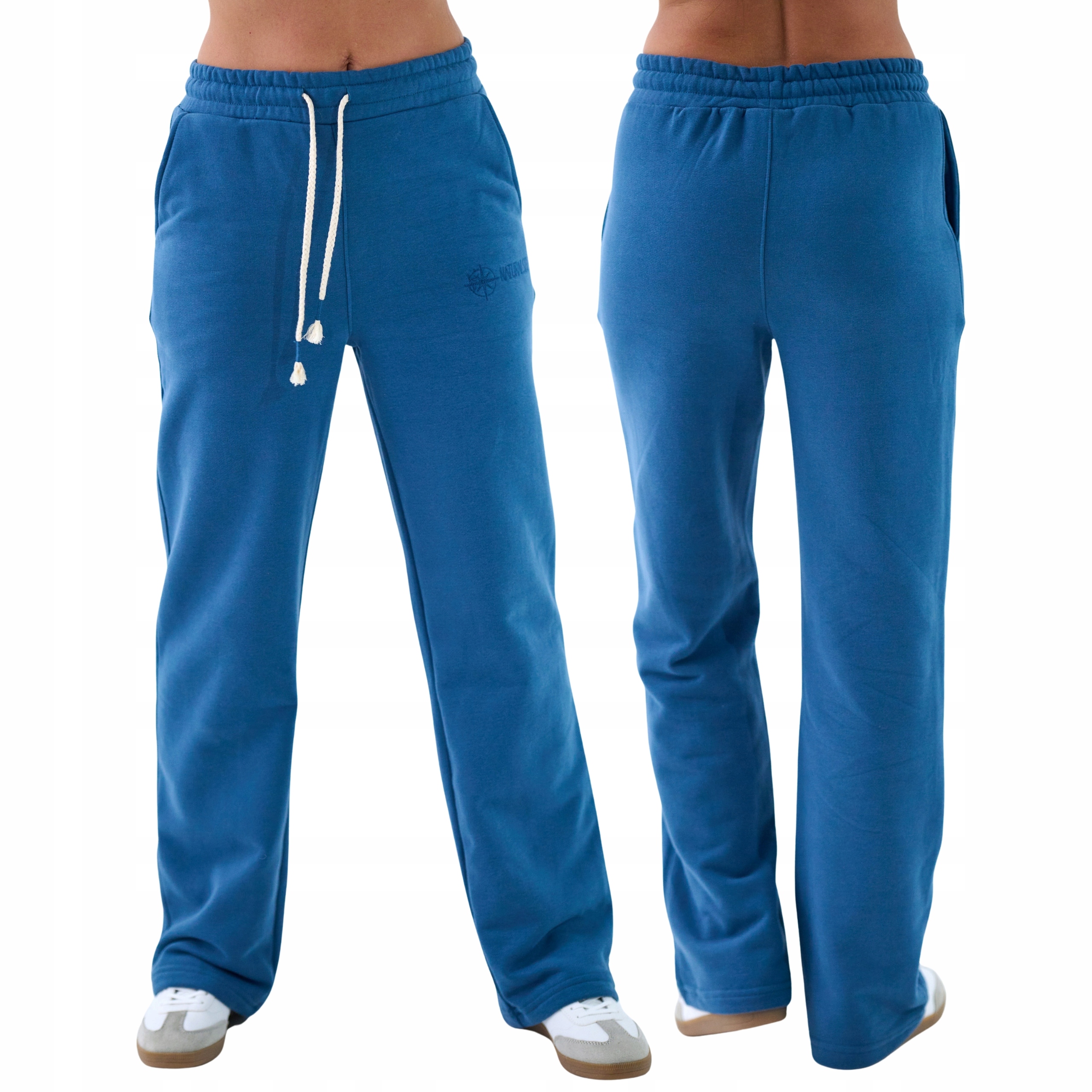 Dámské klasické tepláky s rovnými nohavicemi, guma Premium, sada Indigo M L