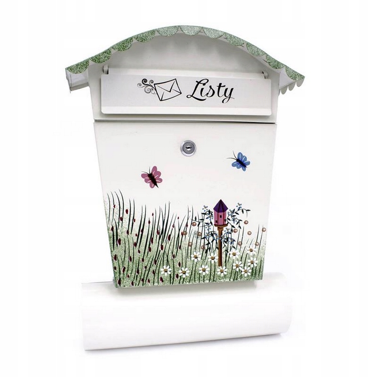 Ručně malovaná Poštovní schránka s tubusem
