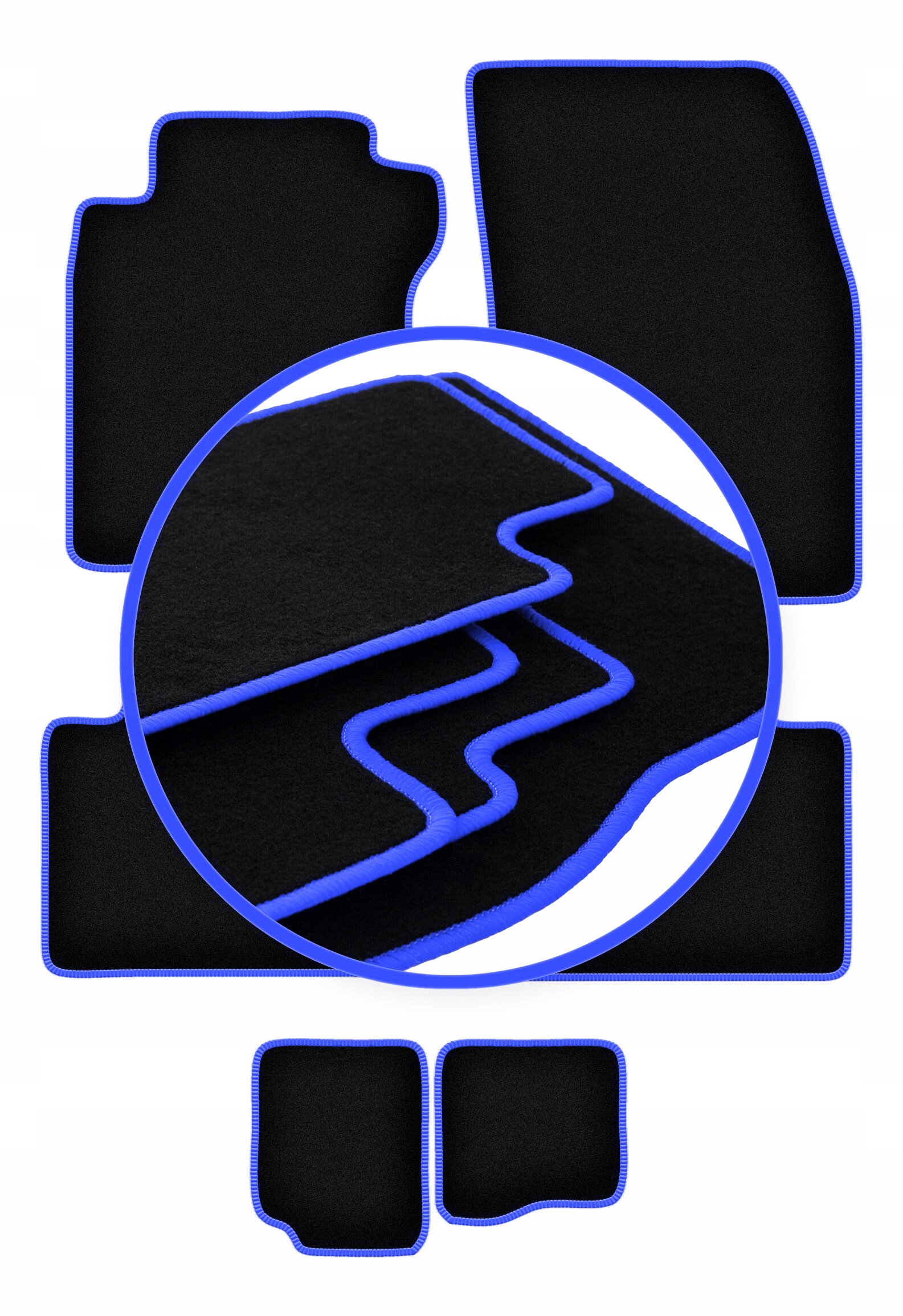 Koberce do auta Blue pro: Nissan X-Trail III T32 7 osob 2014-2017