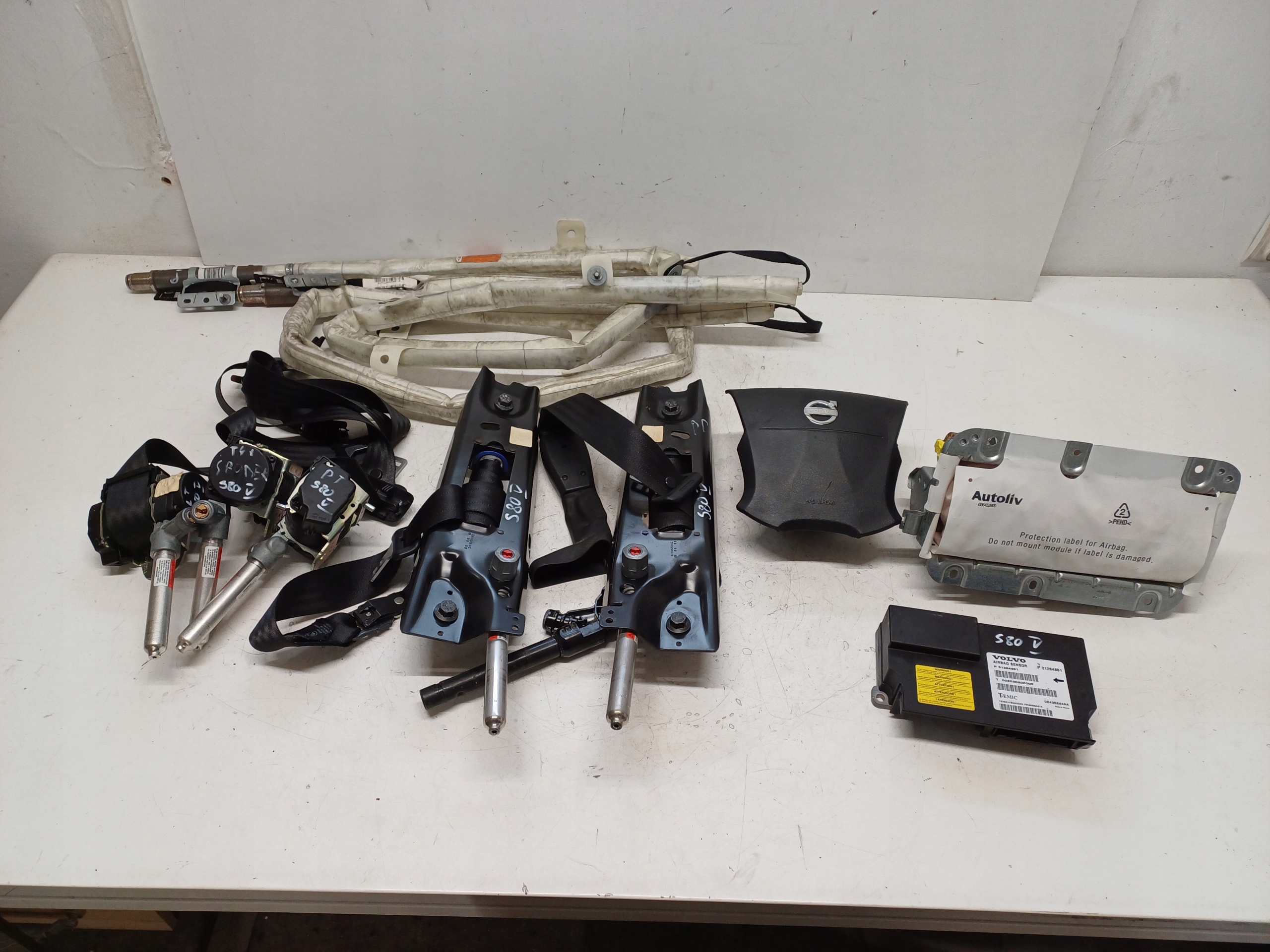 VOLVO S80 2 II 06- AIRBAG PODUSZKA KIEROWCY + PASY + KURTYNY + SENSOR