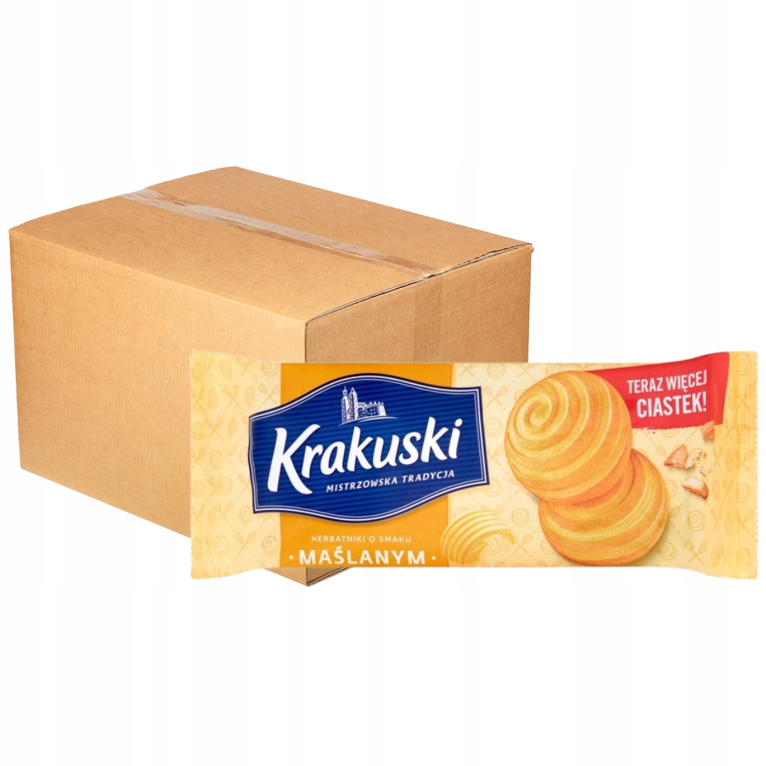 Levně Krakuski Sušenky s máslovou příchutí 201 g x 24 kusů