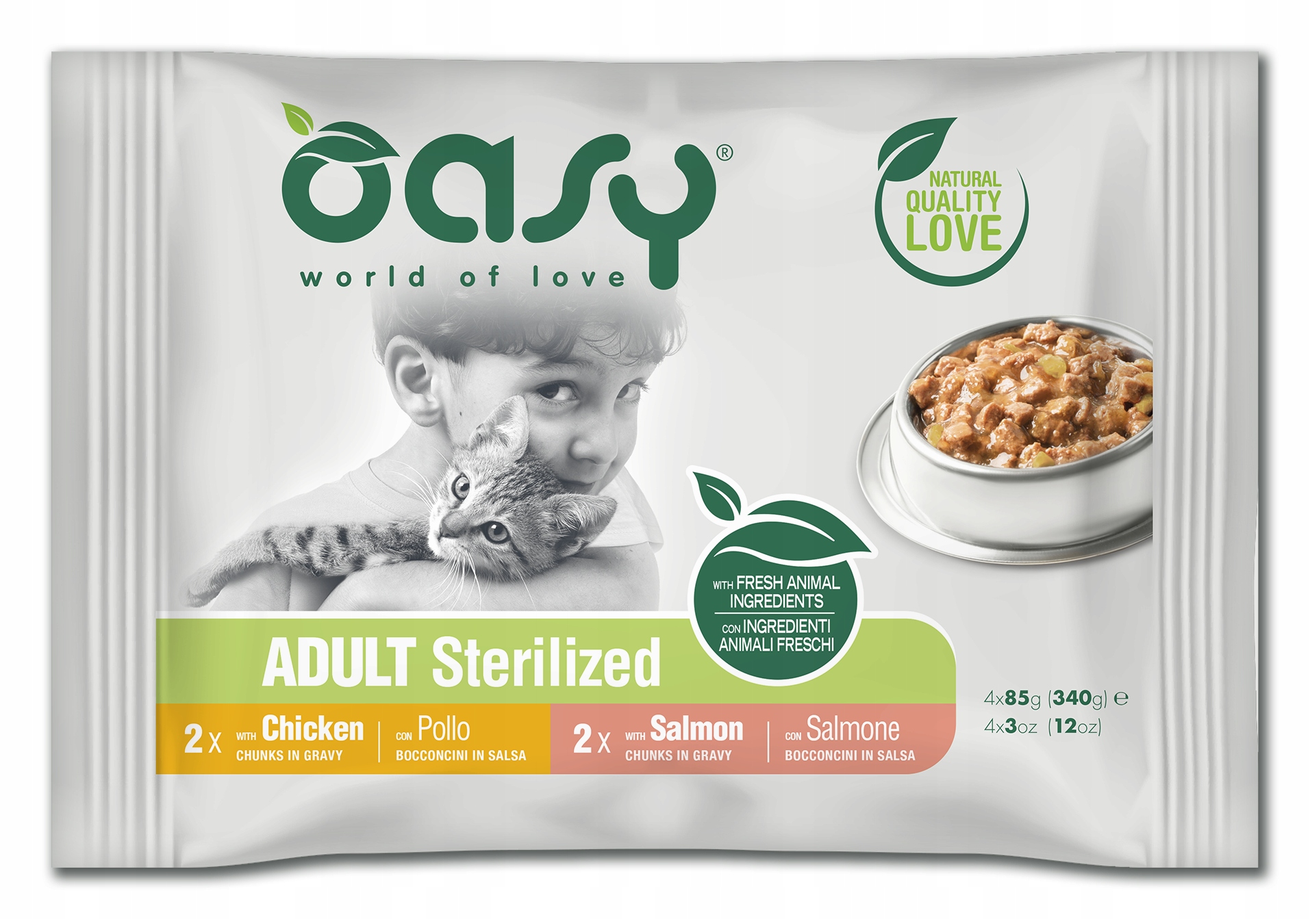 Oasy Kousky ve šťávě Multipack pro dospělé 4x85g