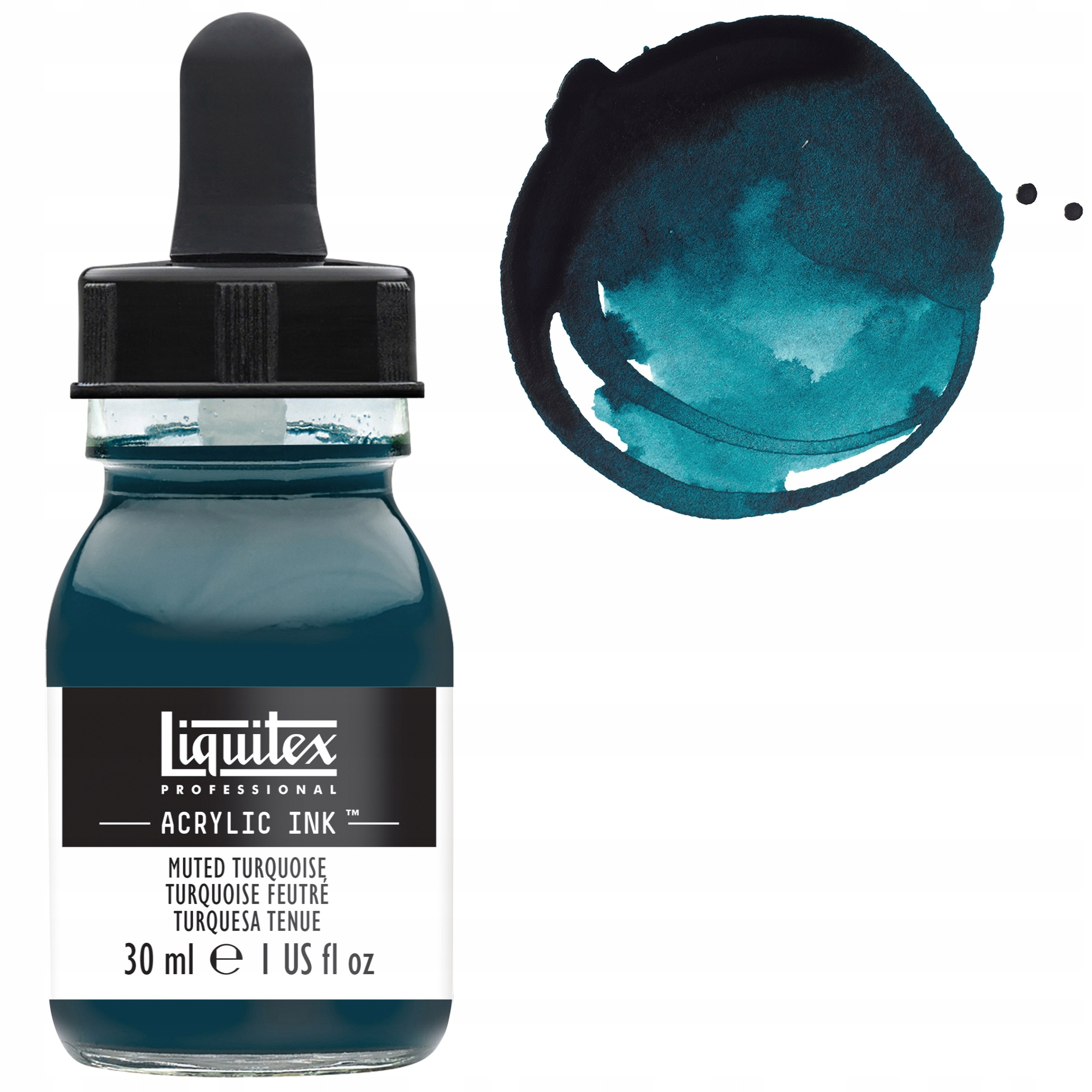 Tusz akrylowy Liquitex Acrylic Ink pipeta 30ml Muted Turquoise 503