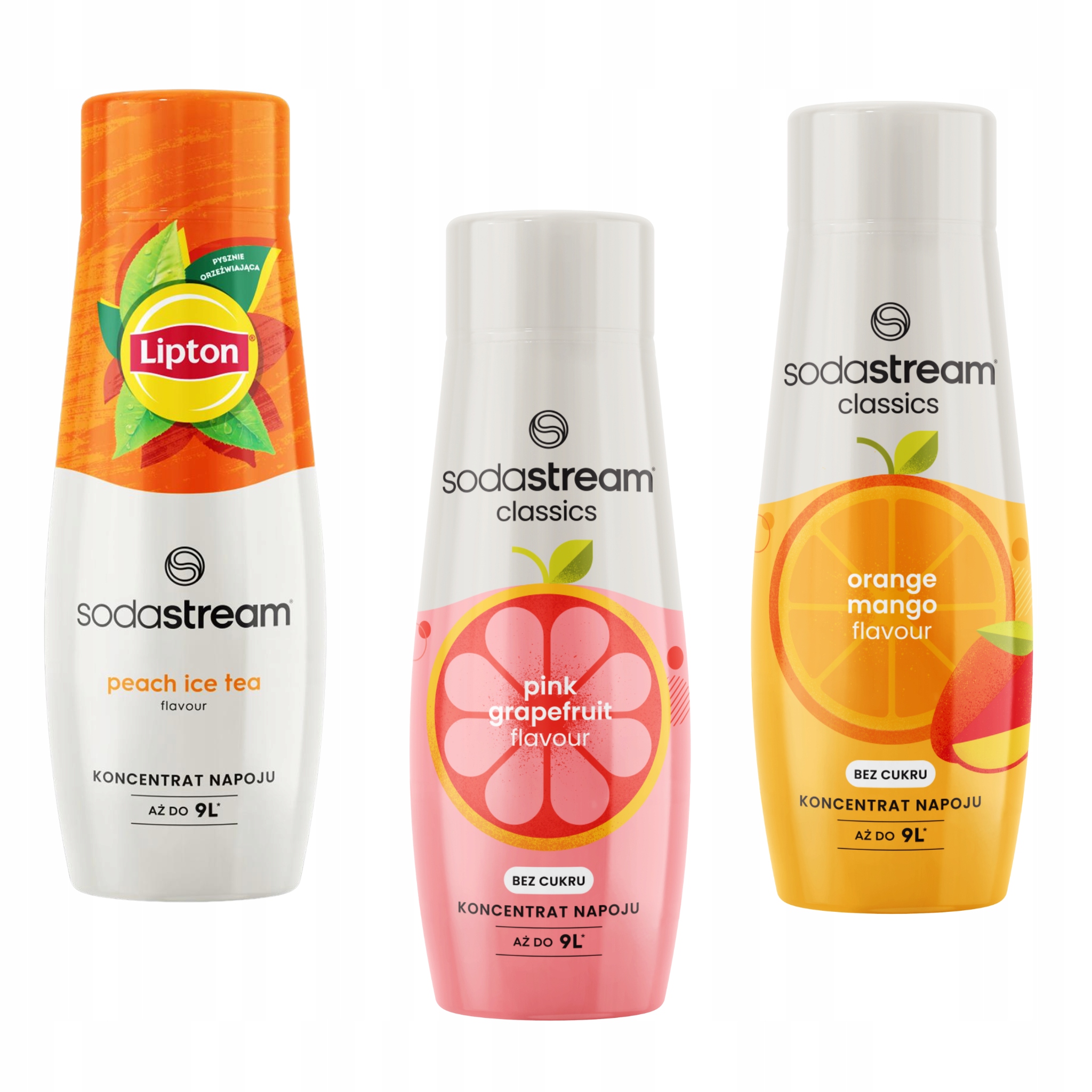 Levně Sada 3 koncentrátů Sodastream Ice Tea Peach Grapefruit Orange Mango