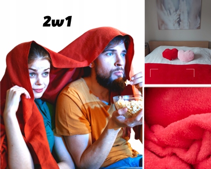 

na Walentynki Zestaw Koc Poduszka Serce