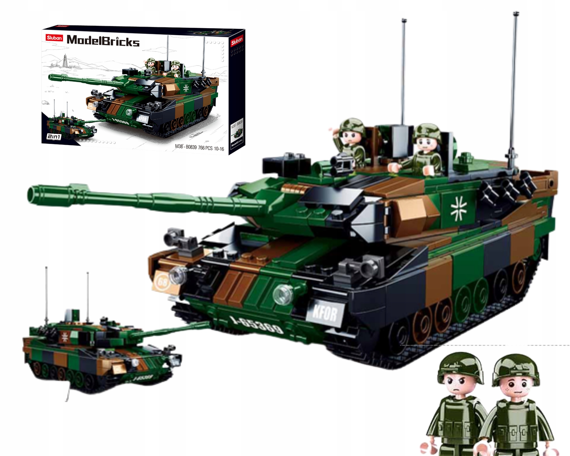 

Klocki Model Bricks Europejski Czołg Bojowy 766 El