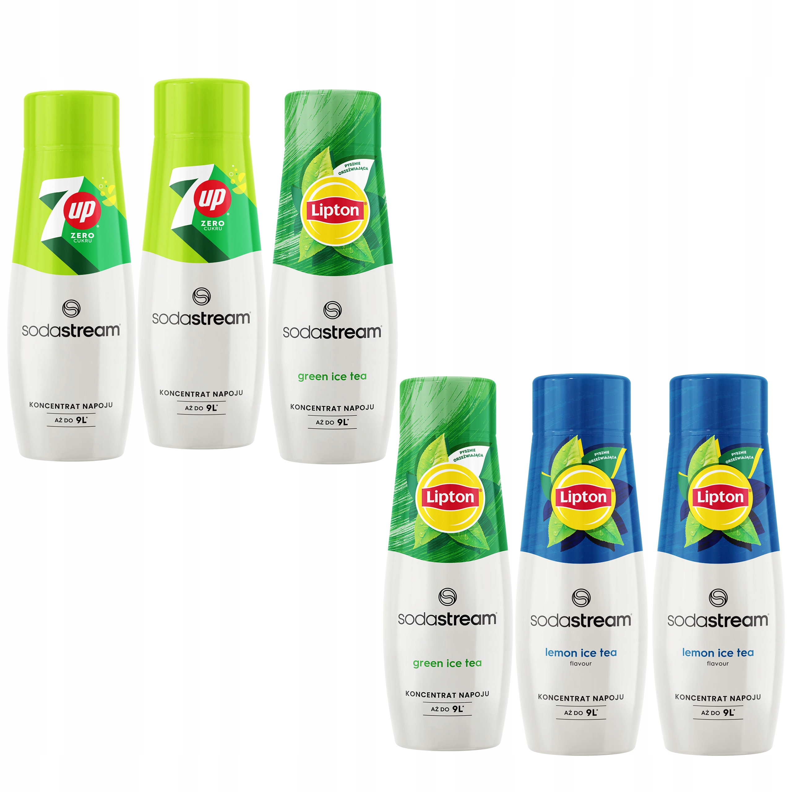 Sada 6 koncentrátů SodaStream 7Up Free Lipton