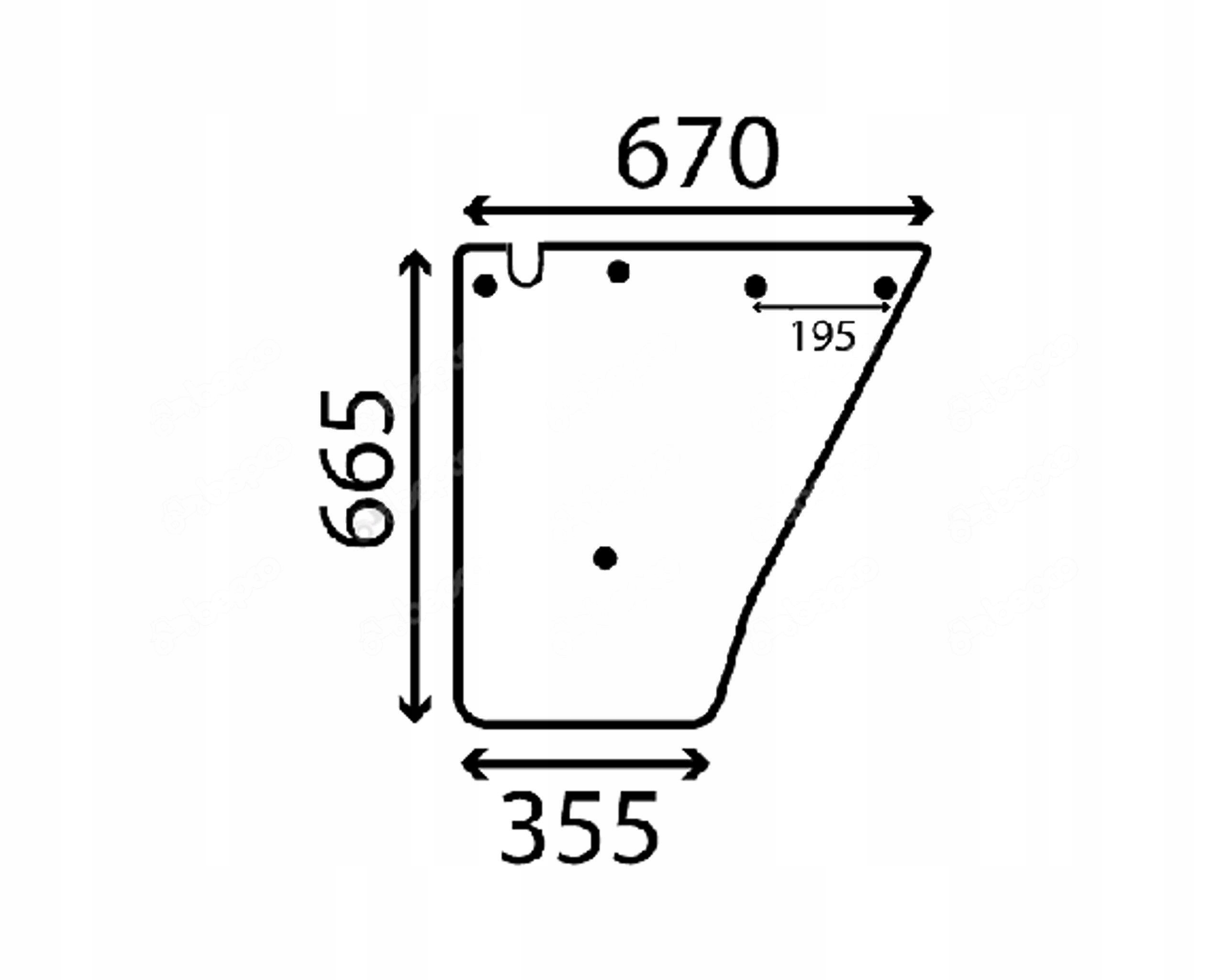 sklo traktor Fendt dveře spodní bezba 205810030111