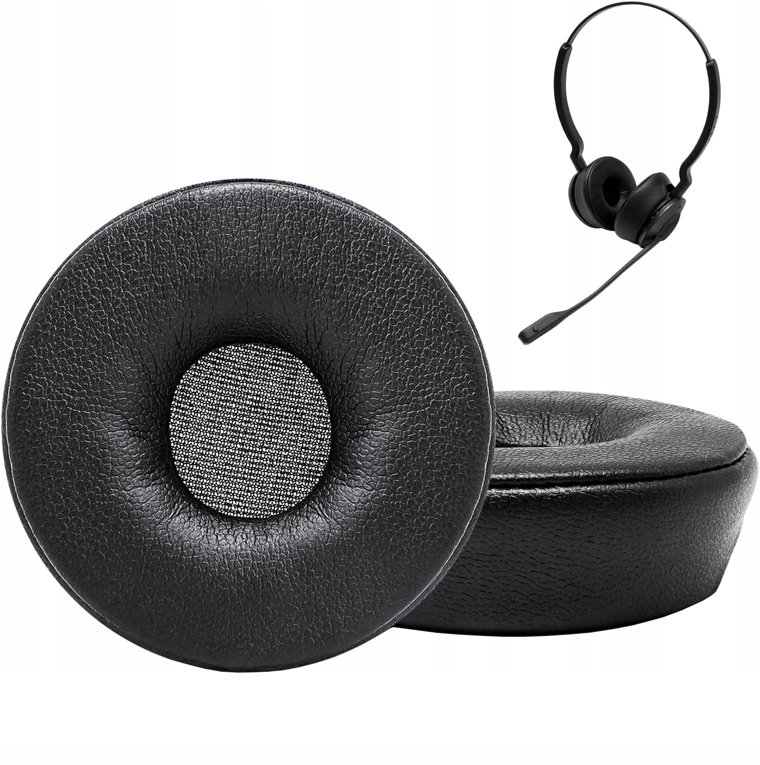 Houbičky pro sluchátka Jabra Engage 55/65/75 stereo|kožené|nástavcové podložky