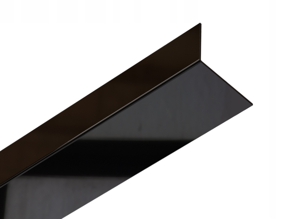 Úhelník Dokončovací Černý Lesklý 3x2x270 cm zew