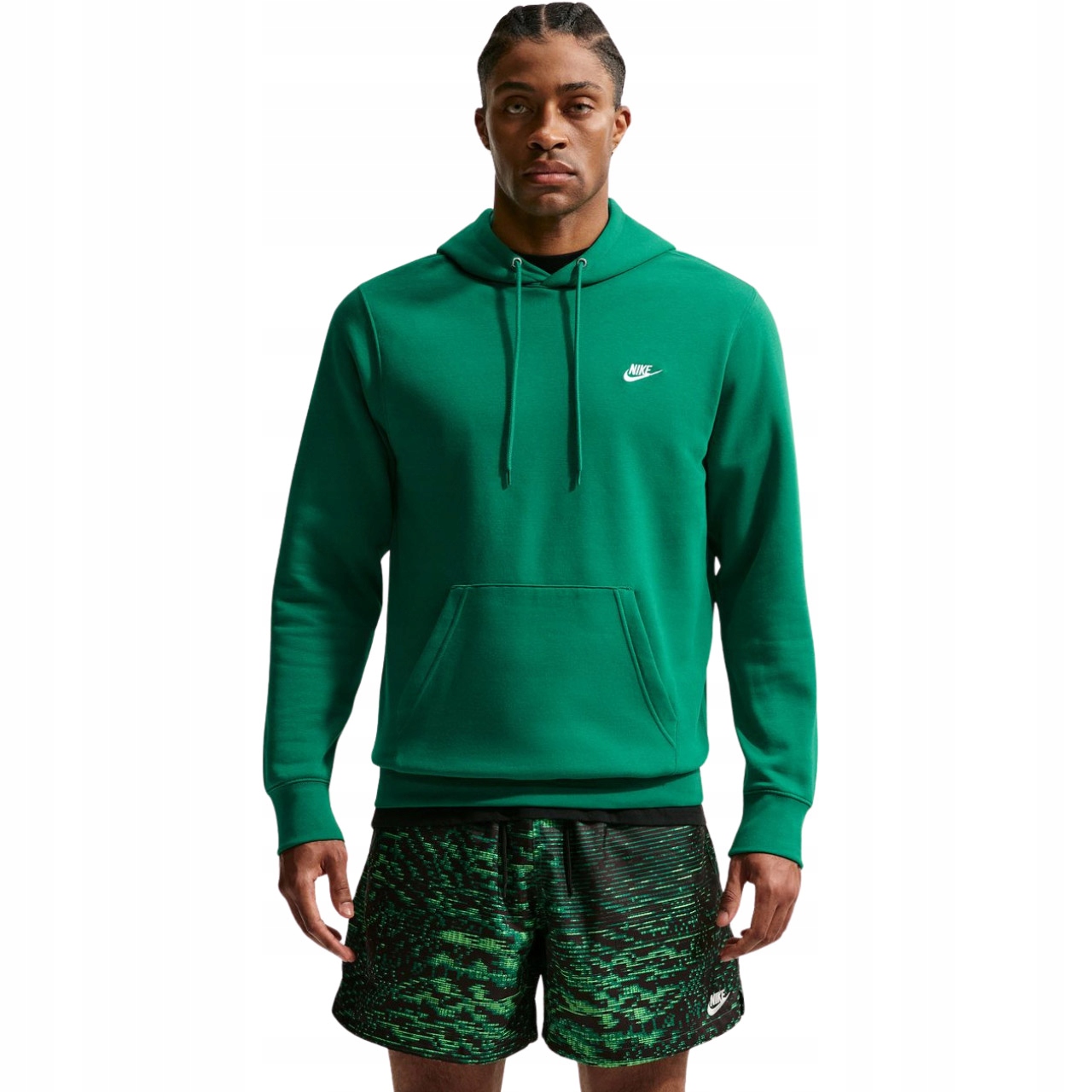 Nike Klokanka bavlněná Pánská mikina Nike Club Bb zelená FN3859 365 2XL