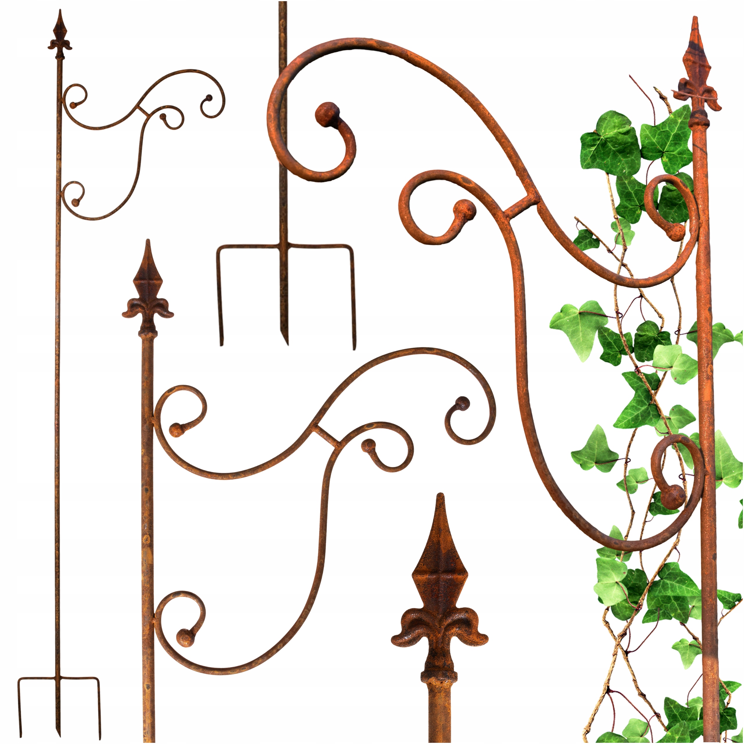 Stojan Na Lampion Květináč Ocel Lucerny Před Vchodem Dům Zahrada Háček 222 CM