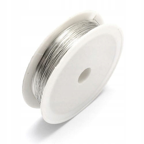 DJ47 Drut jubilerski stalowy 0,4mm 12m Srebrny