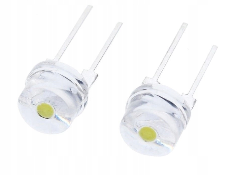

Dioda Dip Led 8mm 0.5W Biała 6500K 2szt.