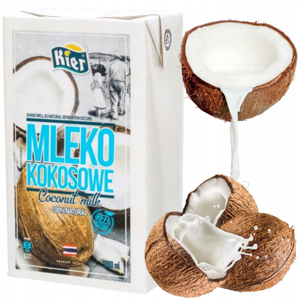 

Mleko Mleczko Kokosowe 100% Naturalne 1L Kier 1000