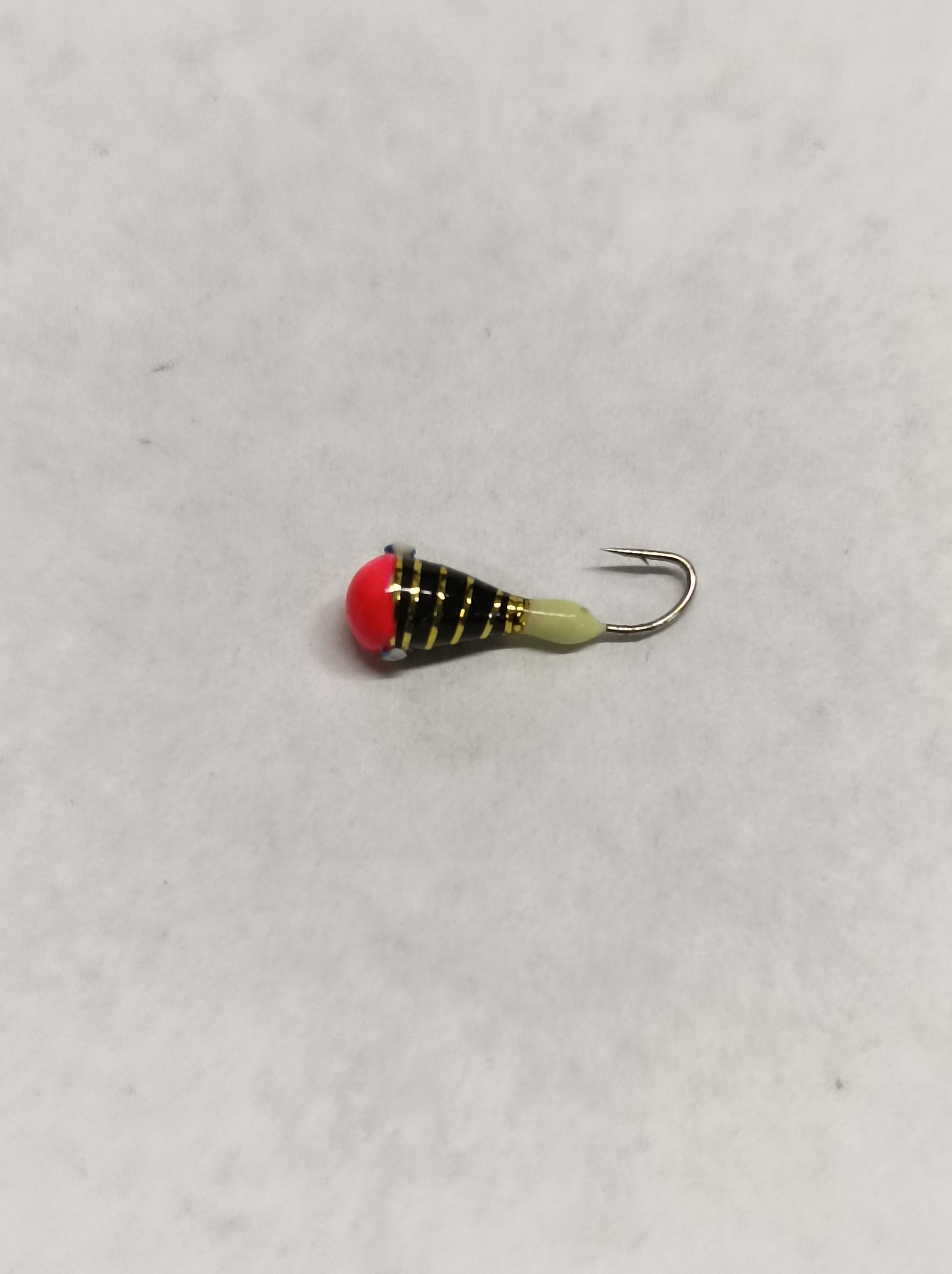 Mormyszka Wolframowa czarna/zł. paski 3,5mm 0,50g
