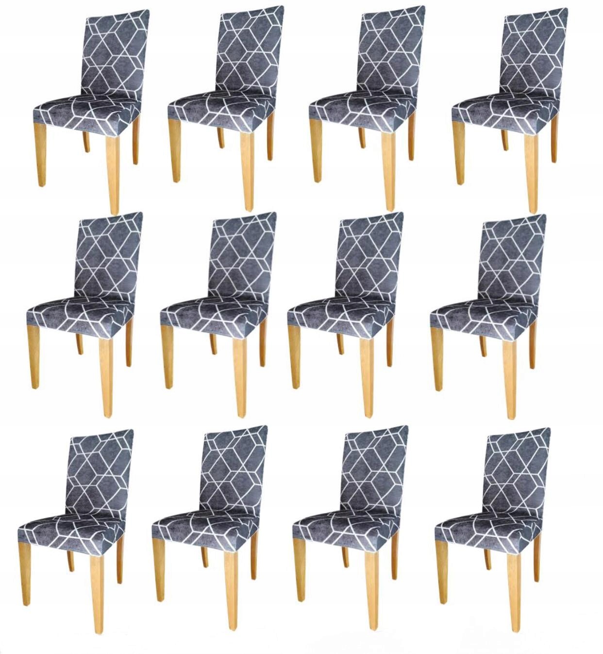 

Pokrowce na krzesła, Welurowy, druk cyfrowy 12 szt