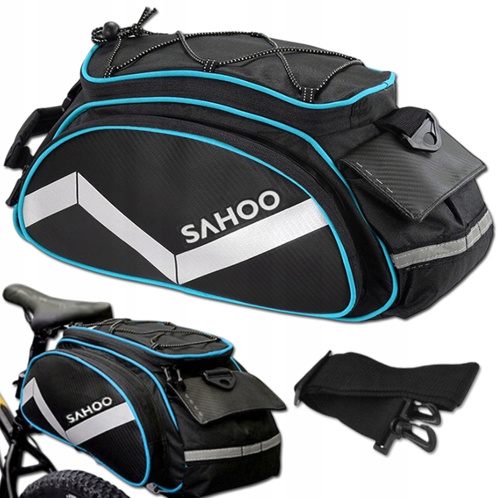 Sakwa Rowerowa Na Bagażnik Torba Na Rower I Ramię 13 L Z Paskiem Duża