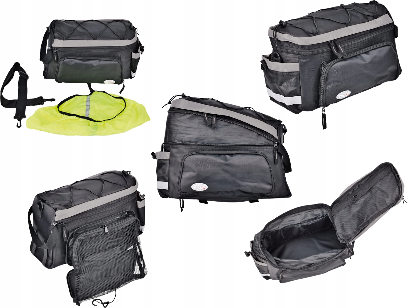 Torba Rowerowa Sakwa Na Bagażnik Na Rower Prox 15L Z Pokrowcem Przeciwdesz