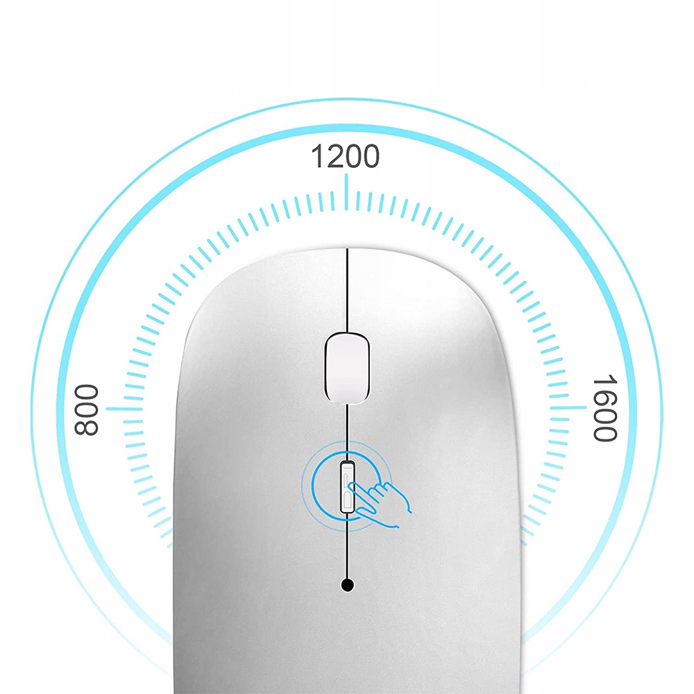 MYSZ BEZPRZEWODOWA SLIM MOUSE ADAPTER USB C DO APPLE MAC MACBOOK IPAD IPHONE Waga produktu 90 g