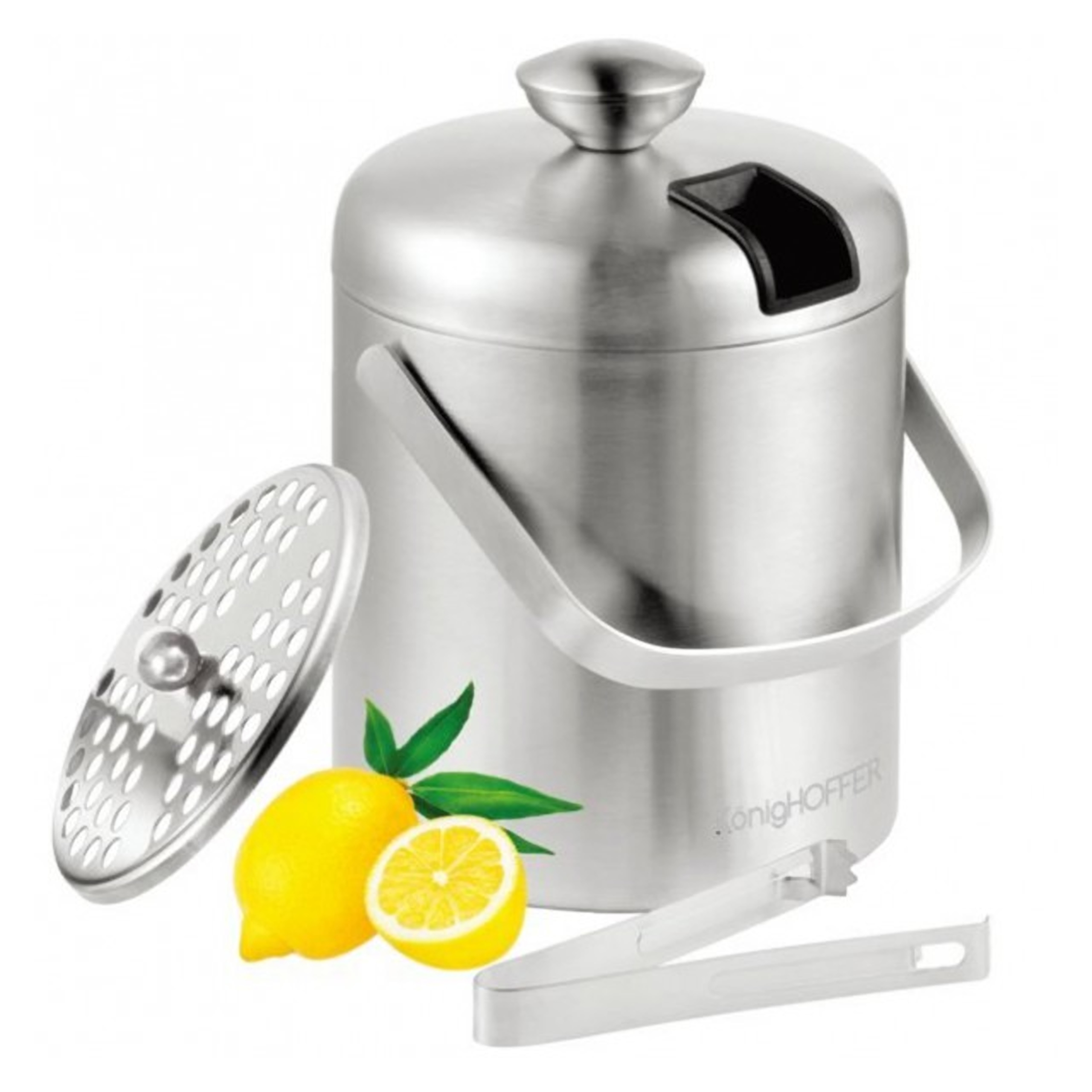 Wiaderko Termos do lodu LUGO 1,3L ze szczypcami Seria Lugo