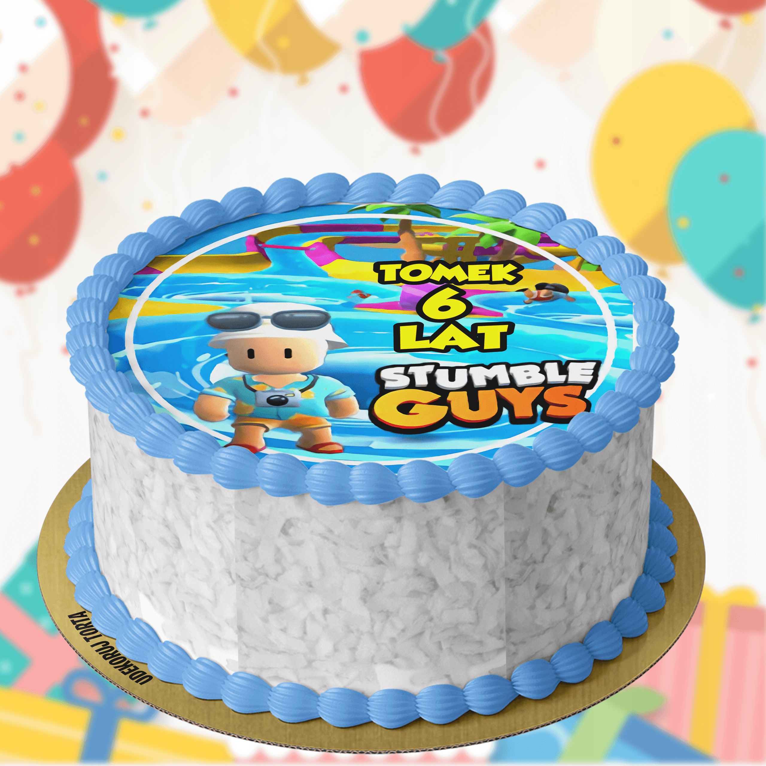 Opłatek na tort STUMBLE GUYS Z IMIENIEM I WIEKIEM Kod producenta Opłatek na tort STUMBLE GUYS