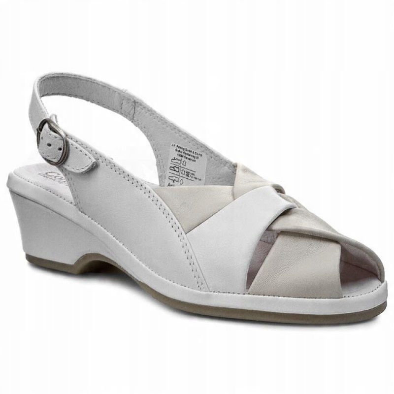 

Comfortabel 710706 Beż wygodne sandały skórzane 39