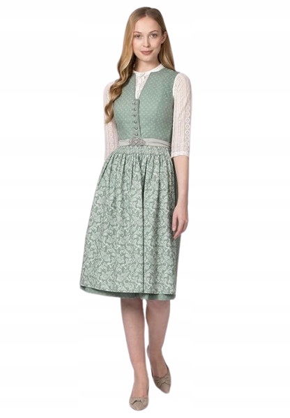 Stockerpoint Zelené Šaty S Prolamovaným Rukávem 46 Jqc