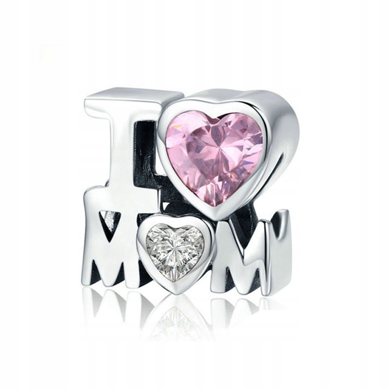 

Zawieszka Srebro 925 Charms do Pandora I Love Mom