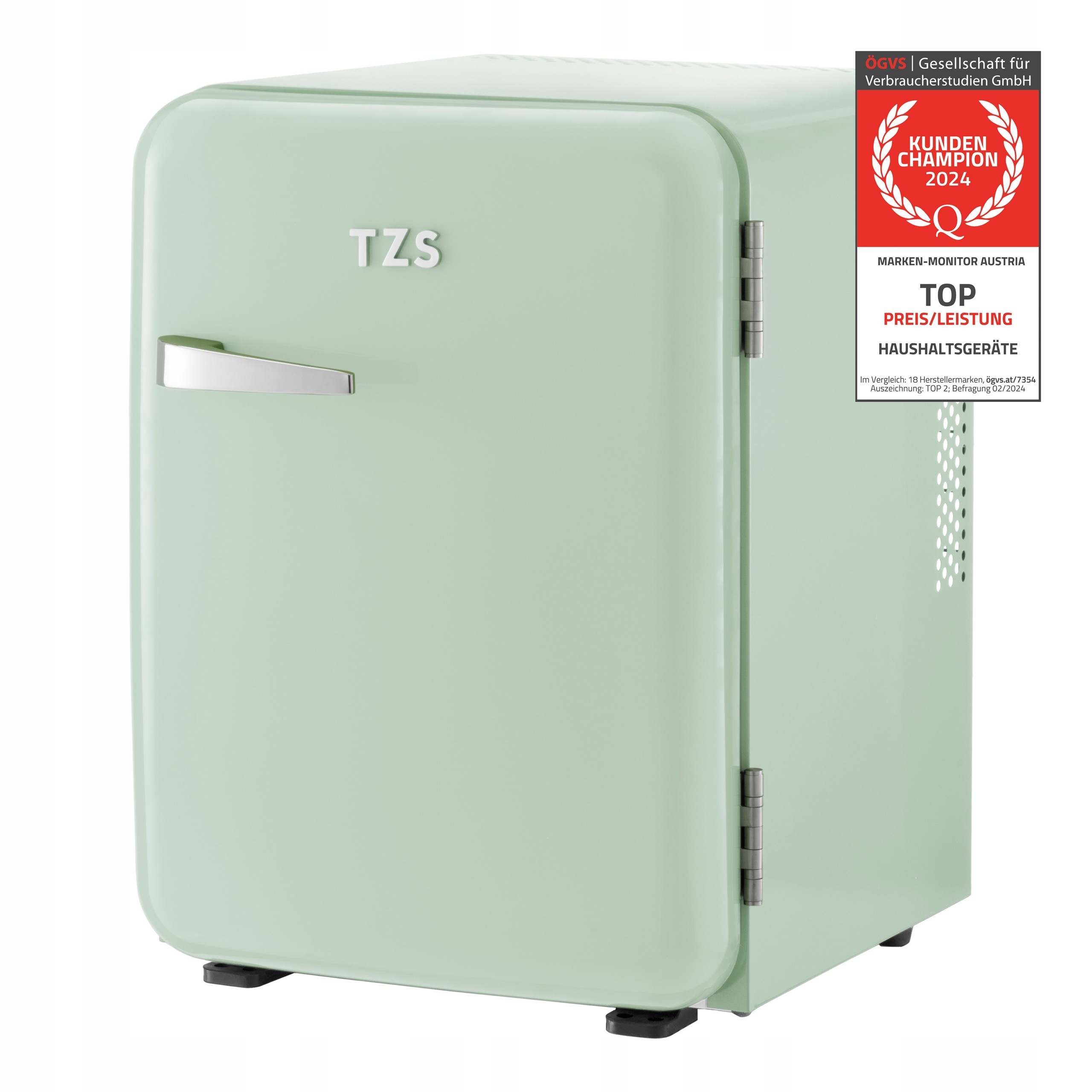 Lodówka First Austria hotelowa akademik kamper Minibar Mint Retro