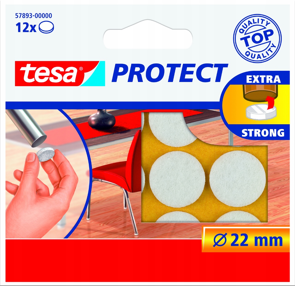 

Podkładki filcowe pod krzesła stół tesa 22mm 12szt
