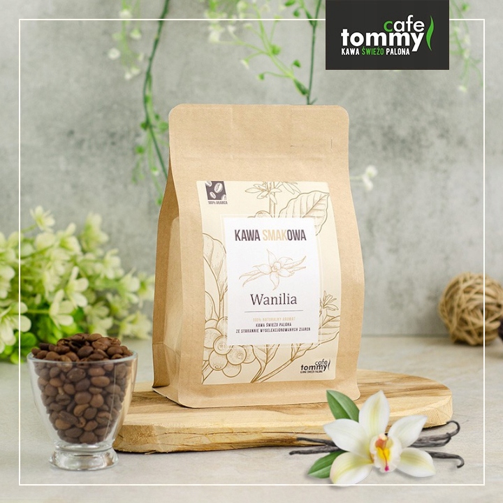 Kawa Ziarnista 1kg BRAZYLIA CREMA 100% Arabica ŚWIEŻO PALONA Tommy Cafe Stopień palenia średni