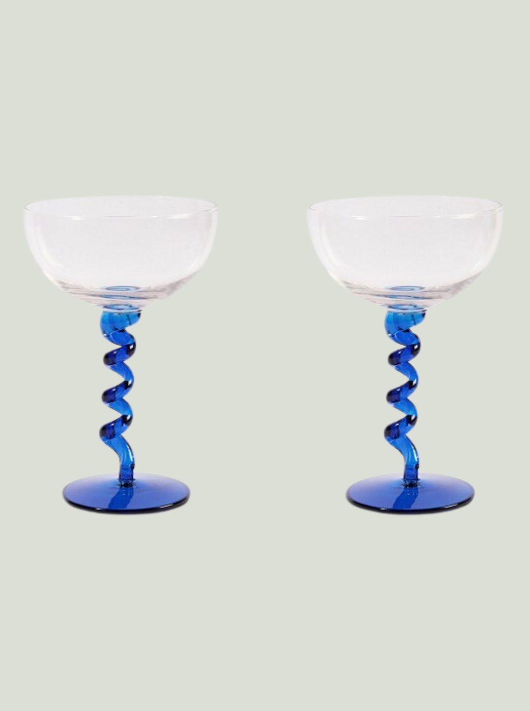 Dezertní pohár Coupe spiral blue 2 kusů & klevering