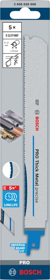 Bosch Pilový List Pro Pilu Ocasku Pro Thick Metal Precise S1137HBF 1,1 x
