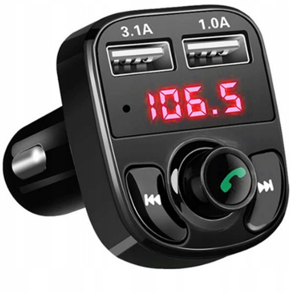 

Transmiter Bluetooth Fm Ładowarka 2x Usb Mp3 Sd