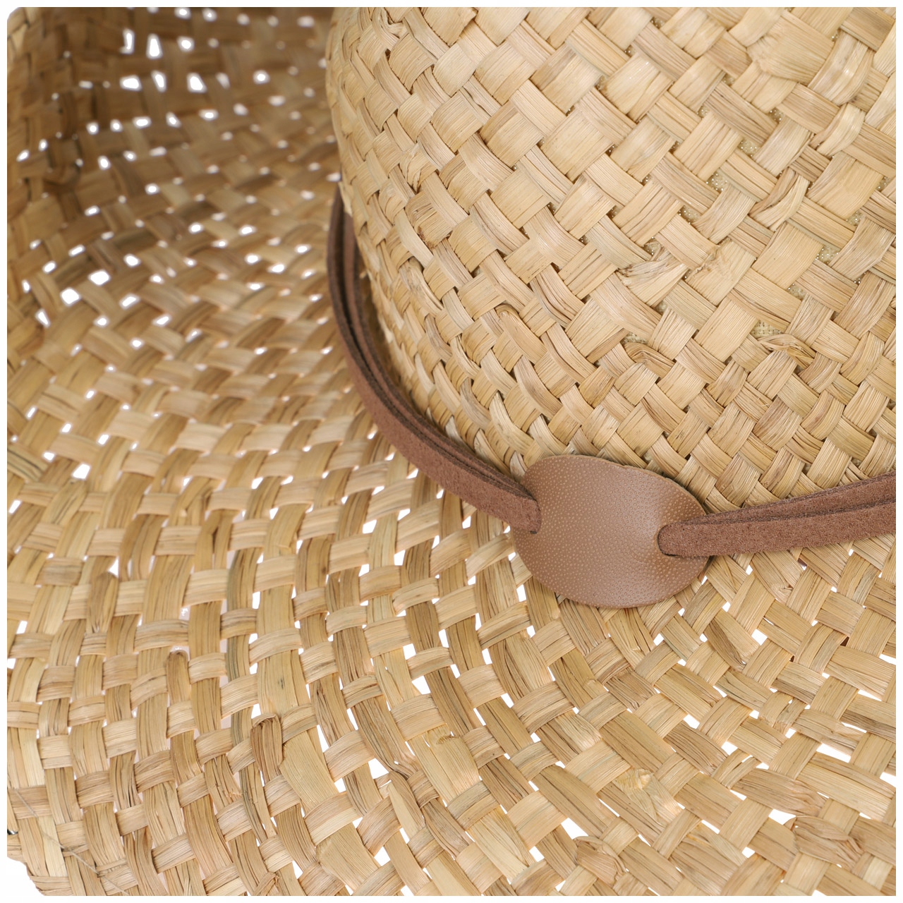 KAPELUSZ KOWBOJSKI SŁOMKOWY ze Sznurkiem Duży FOX Kolor beżowy