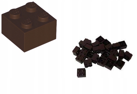 

lego klocek 2x2 Brązowy Ciemny x 10 sztuk -3003