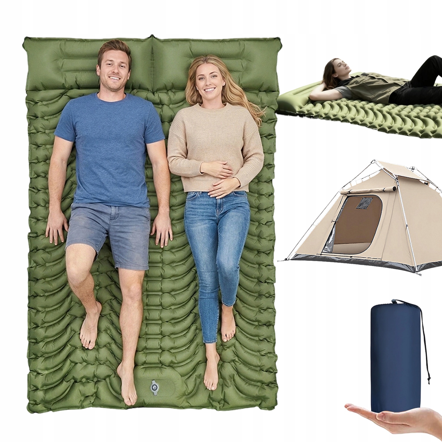 Matrace Nafukovací Podložka Ultralehká S Vestavěnou Pumpou