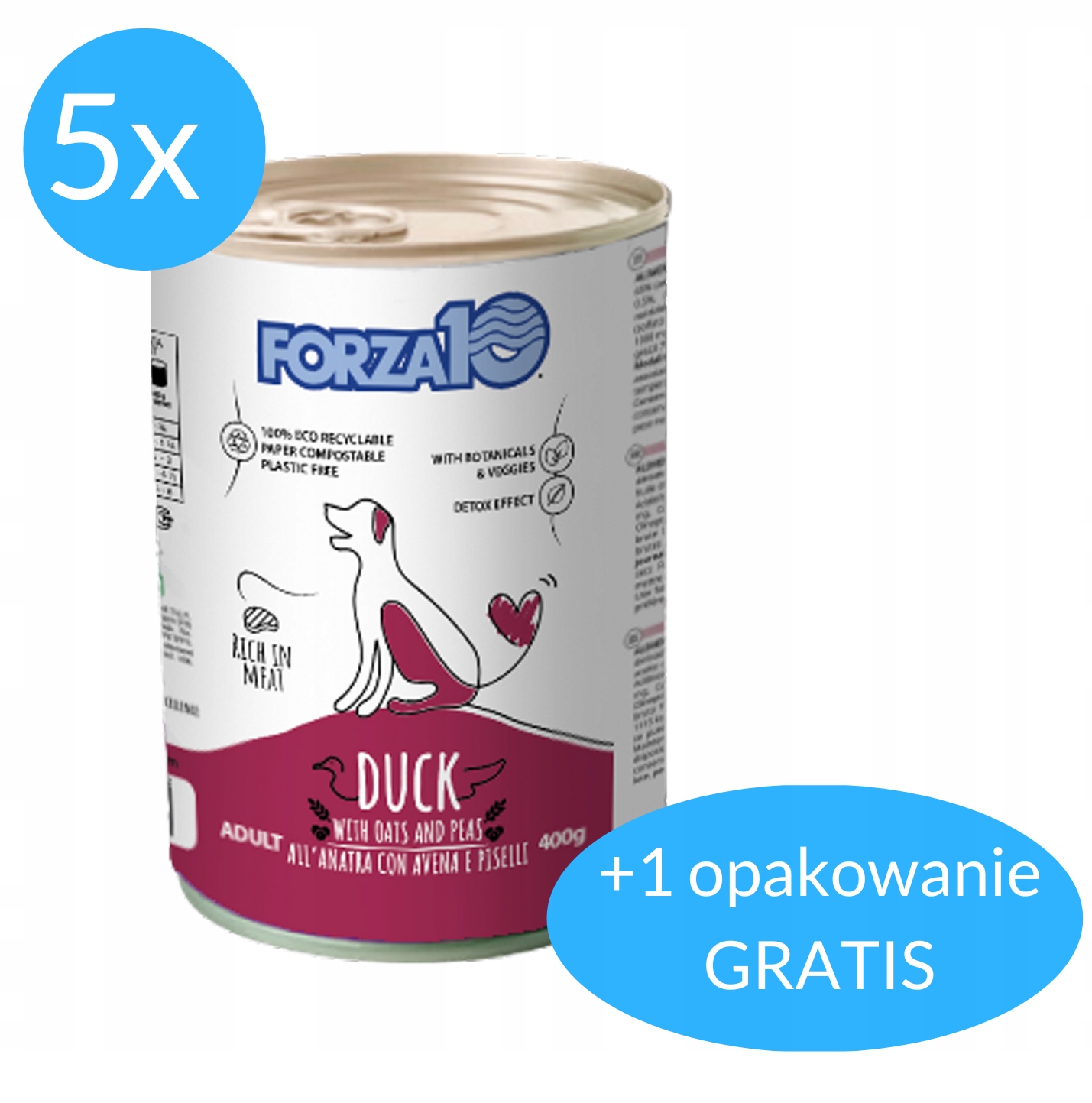 Forza10 Maintenance mokrá pro psa s kachnou 5x400 g 400 g Bonus