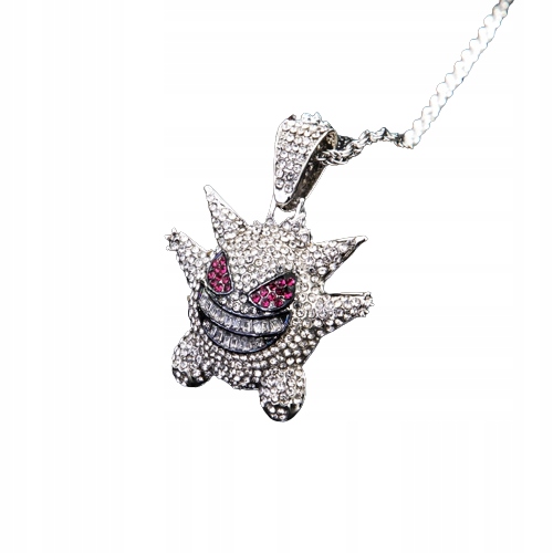 

Naszyjnik Gengar Pokemon Łańcuch Anime Srebrny