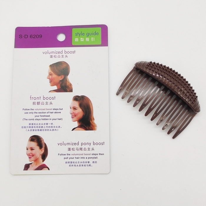 GRZEBYK WYPEŁNIACZ DO WŁOSÓW PUSH UP Z GRZEBIENIEM OBJĘTOŚĆ WŁOSÓW Kolor dominujący beże i brązy