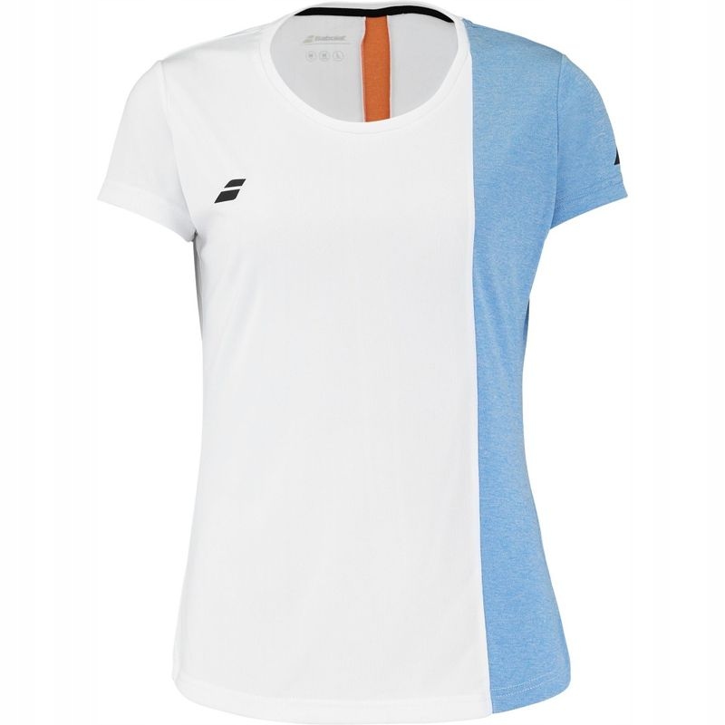 Dívčí Tričko Babolat Play Cap Sleeve Top Girl White/blithe Blue 140