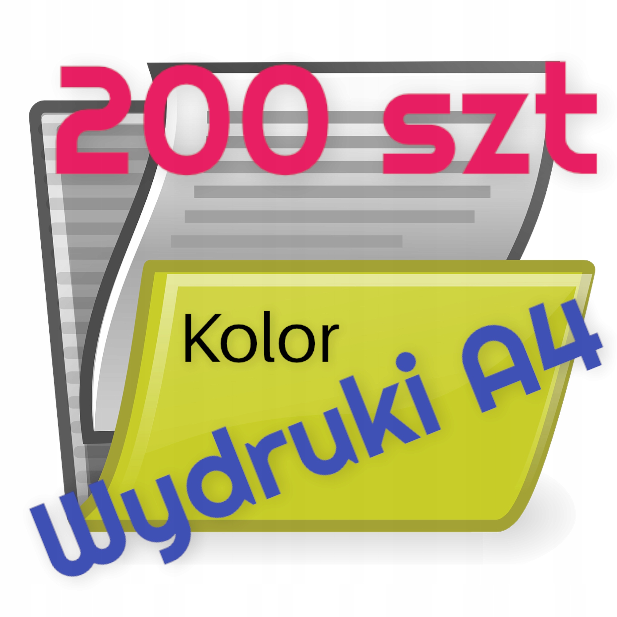 Wydruk A4 100 STR. PEŁNY KOLOR SZYBKA WYSYŁKA