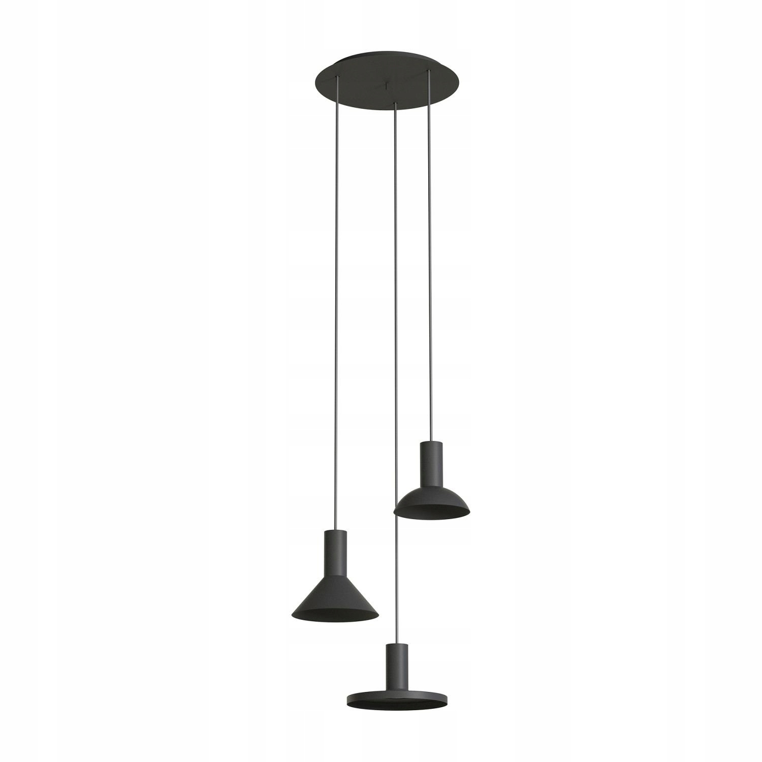 Čierna závesná lampa Hermanos dekoračný doplnok nad stôl Nowodvorski